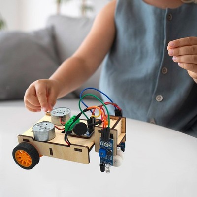 DIY Line Tracking Roboter Auto Kit 4,3x3,5x2,4 Zoll für Studenten Wissenschaft Projekt