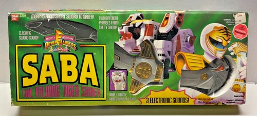 Vintage ~ Bandai ~ Mighty Morphin Power Rangers ~ Saba The Talking Tiger Saber