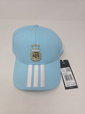 Adidas Argentina National Team 26 Hat Cap Icy Blue 3 Stripes Adjustable One Size