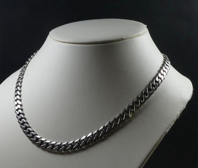 Massive Panzerkette Herren 925 Sterling Silber 22 cm