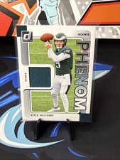 Kyle McCord 2025 Panini Donruss Phenom Rookie Jersey Card # RPJ-KMD Eagles