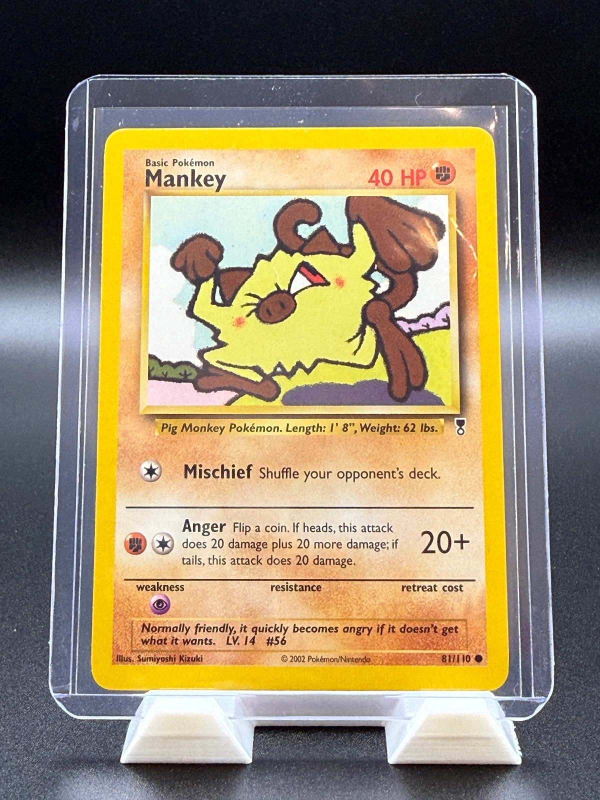 MANKEY - 61/82 - Team Rocket - Pokemon Card - NM - Vintage TCG
