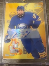 2025-26 UD FLAIR HOCKEY  HOT ONES ALEX TUCH AUTO SSP BLUE /49 BUFFALO SABRES