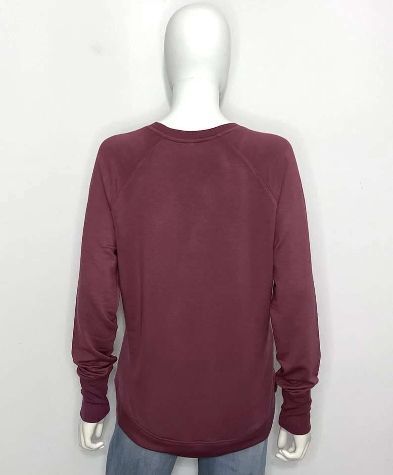 Sudadera Athleta Mujer M Terracota Cuello Redondo Pullover Manga Larga Foto 4 de 4