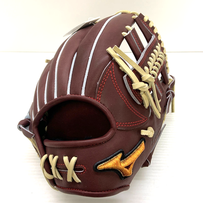Mizuno Pro HAGA JAPAN 9 Infield Glove RHT LH PlumBrown/Blonde