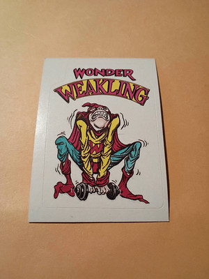 1983 General Mills Zero Hero Trading Card Sticker Vintage #56 Wonder Weakling