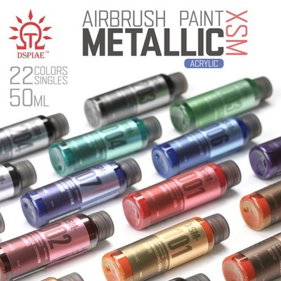 DSPIAE: Metallic Airbrush Paint - 50ml - Acrylic Water-Based - Singles 22 Colors