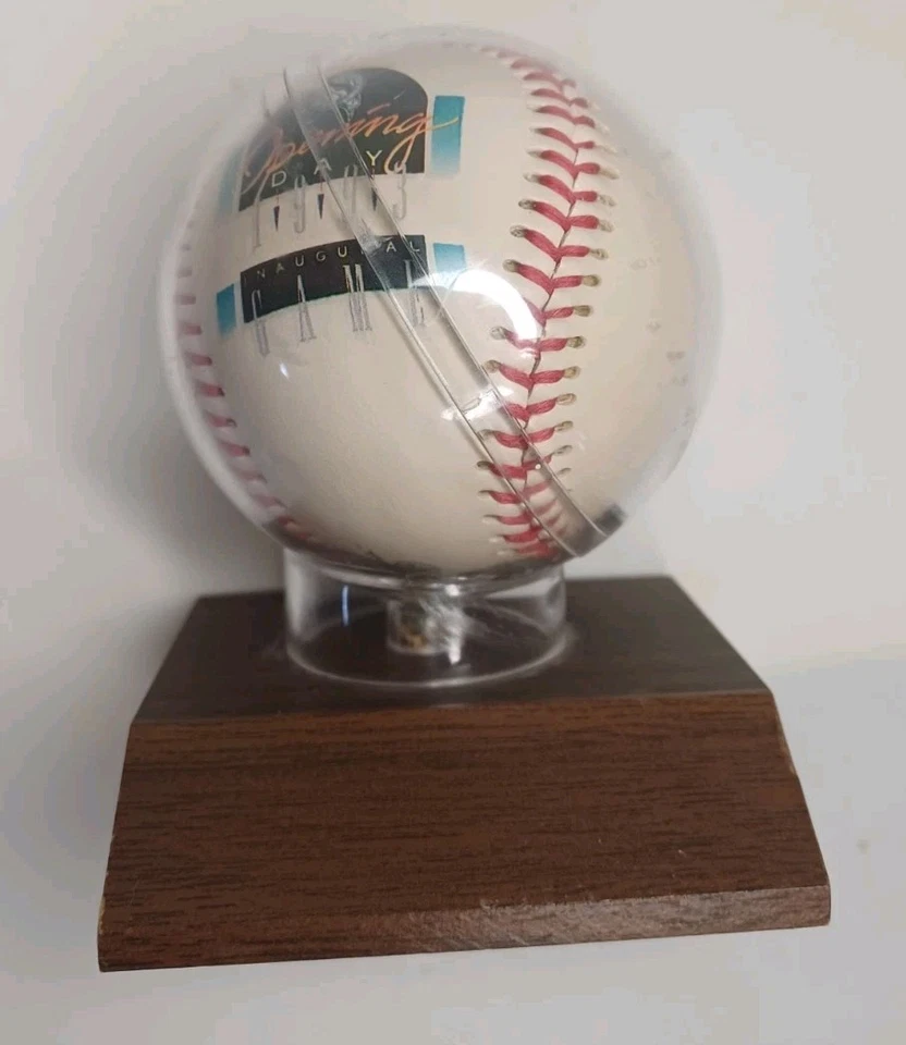 Florida Marlins Vs Dodgers Opening Day 1993 Commerative Baseball W/Case - Image 4 of 4