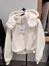 Alo Foxy Sherpa Jacket Black& Ivory& Espresso Women's Fleece Coat