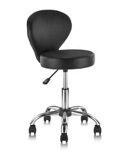 Rolling Swivel Salon Stool Chair with Back Support Adjustable Hydraulic Office