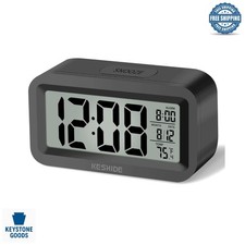 Compact Battery-Operated Travel Digital Alarm Clock with Temperature  Snooze...