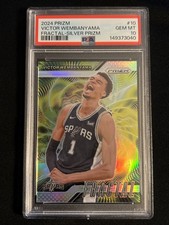 2024/25 Panini Prizm Victor Wembanyama Fractal Silver Prizm #10 PSA 10 Gem Mint