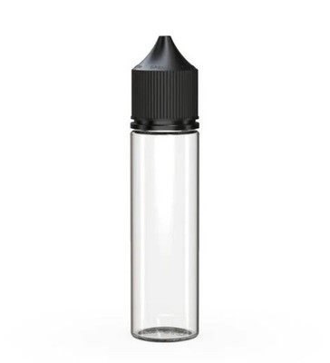 CHUBBY GORILLA 60ML V3 AUTHENTIC PET Bottles (100pack) CLEAR BOTTLE/BLACK LID