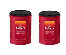 2 Pack Folgers Classic Roast Medium Ground Coffee 43.5 oz Total 87 oz Fresh