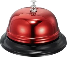 uxcell Desk Bell, 100mm(3.94") Dinner Bell for 100mm(3.94"), Red 