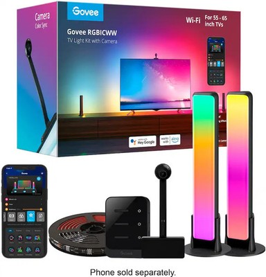 Govee RGBICWW TV Light Kit with Camera for 55''-65'' TVs (H605D)