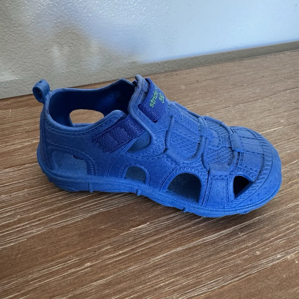 Boys Stride Rite 360 Blue Slip On Sandals Comfort Wear Rubber Size 8 Slip On - Image 3 of 4