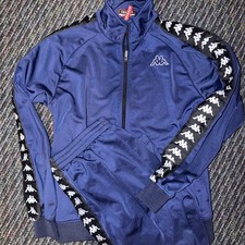 Kappa Tracksuit Sweat shirt Jacket-Pant SET Mens M Navy Vintage