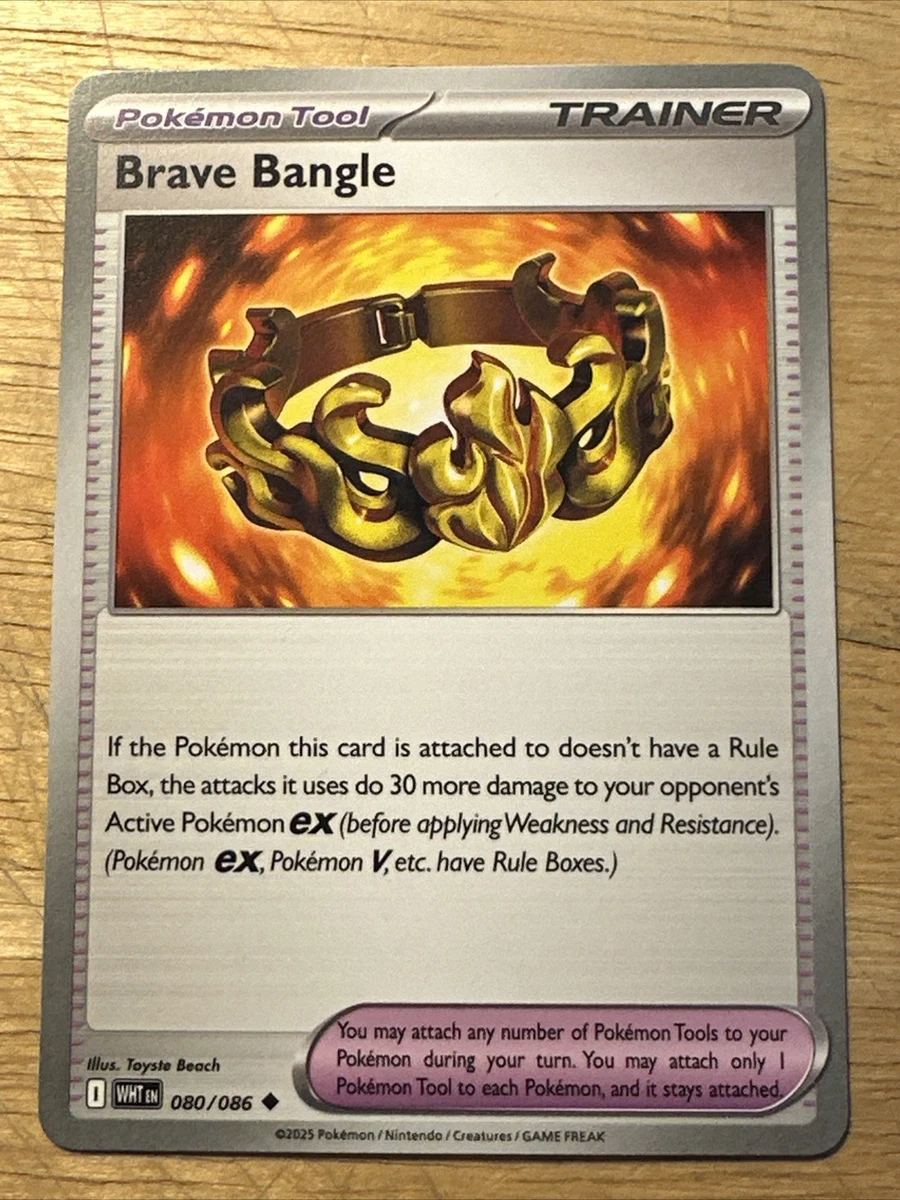 Brave Bangle 080/086 Non-Holo White Flare WHT NM/M Pokemon Card