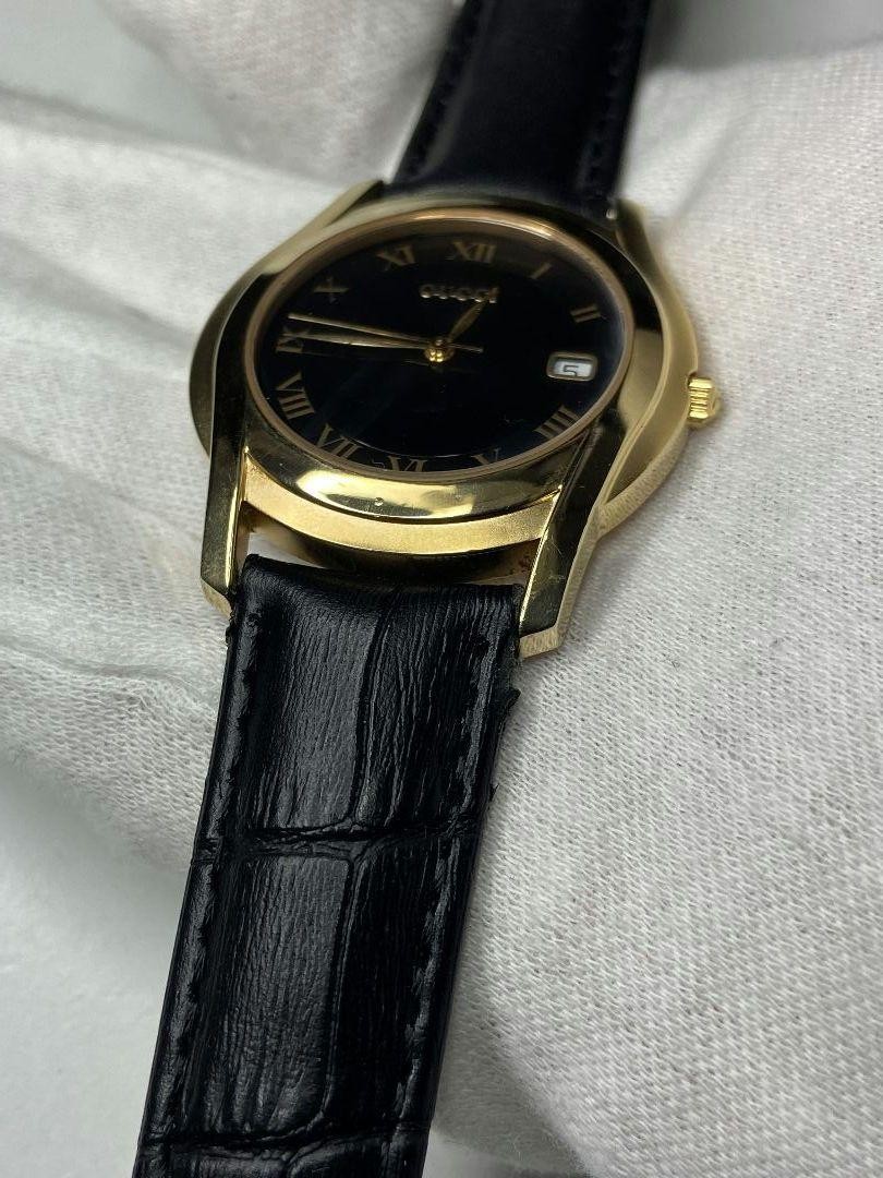 Gucci 5400M Gold Black Dial Quartz Men's Watch From JAPMN | eBay