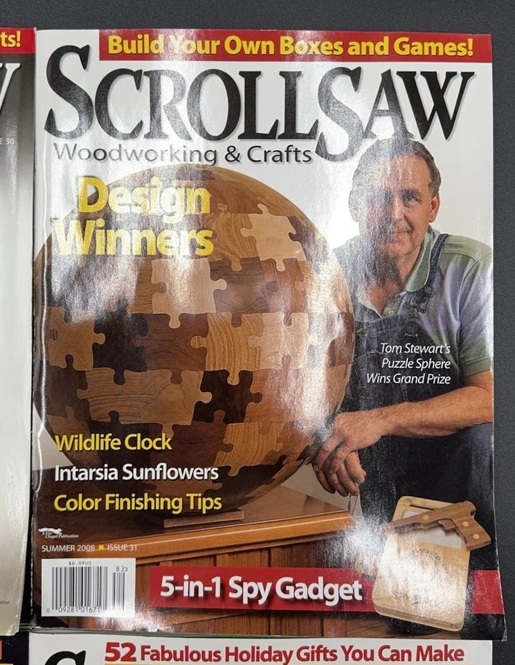 Scroll Saw Woodworking & Projects Magazine Lot 2008 FULL YEAR #30-33 w/Patterns - Image 3 of 4