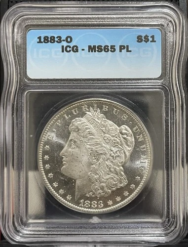 MS65 PL 1883-O Silver Morgan Dollar ICG MS65 PL PROOF LIKE looks GEM DMPL CAMEO