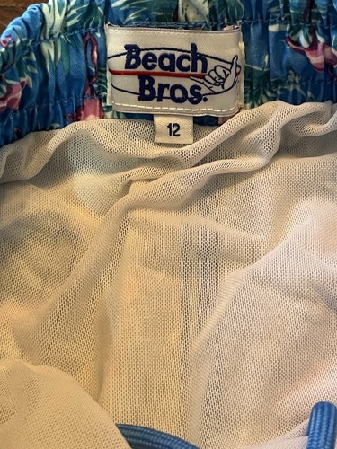 Beach Bros Swim Trunks Board Shorts Youth Size 12 Pink Flamingo - Picture 5 of 6
