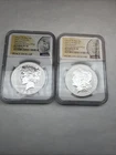 2025-S Reverse Proof $1 Morgan and Peace Silver Dollar 2pc Set NGC PF70 ER