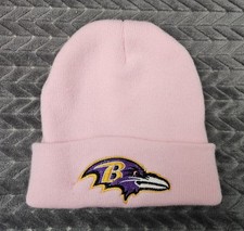 Baltimore Ravens Pink Limited Edition Winter Beanie Hat NFL Football Winter Cap