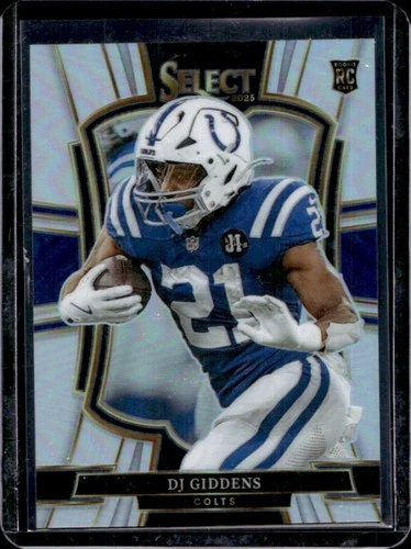 2025 Panini Select DJ Giddens Premier Level RC Silver Prizm Rookie #131 Colts