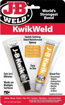 J-B Weld 8276 KwikWeld - 6 Minute Setting Steel Reinforced Epoxy Adhesive 2ndPos