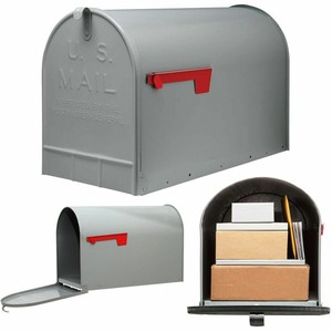 mailbox galvanized postal heavy mount extra gray steel storage box