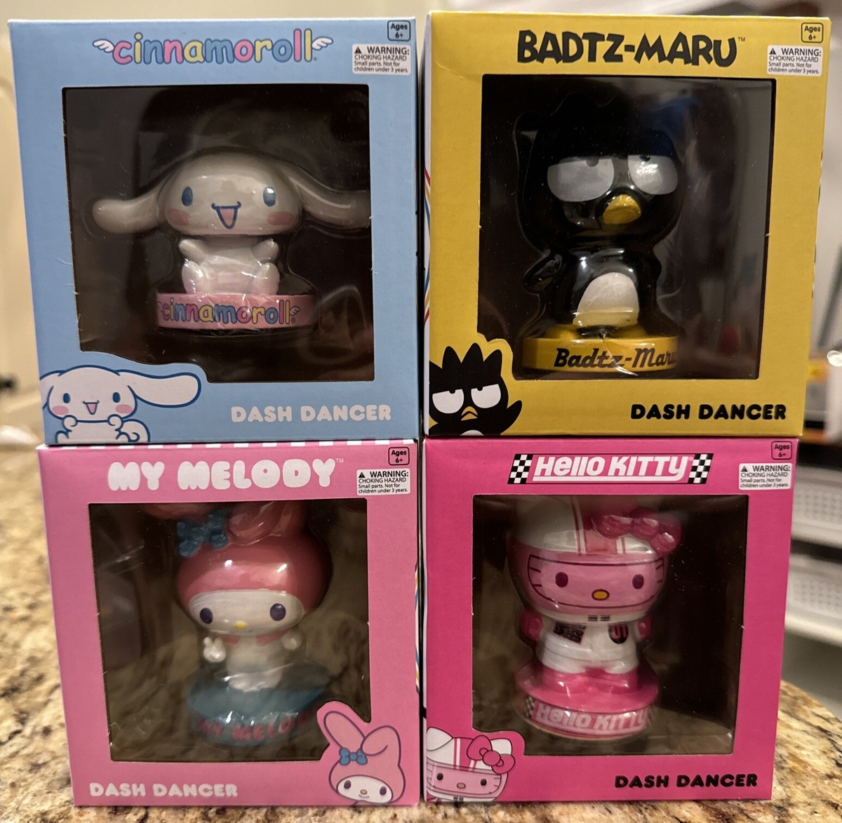 New 2024 Set Of 4 Hello Kitty, Cinnamoroll, My Melody & Badtz-Maru