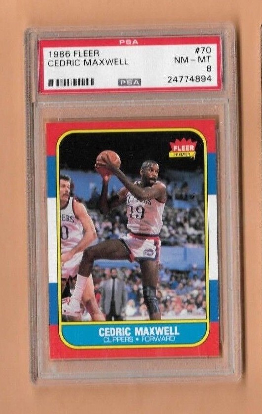 1986 FLEER BASKETBALL CEDRIC MAXWELL # 70 PSA 8