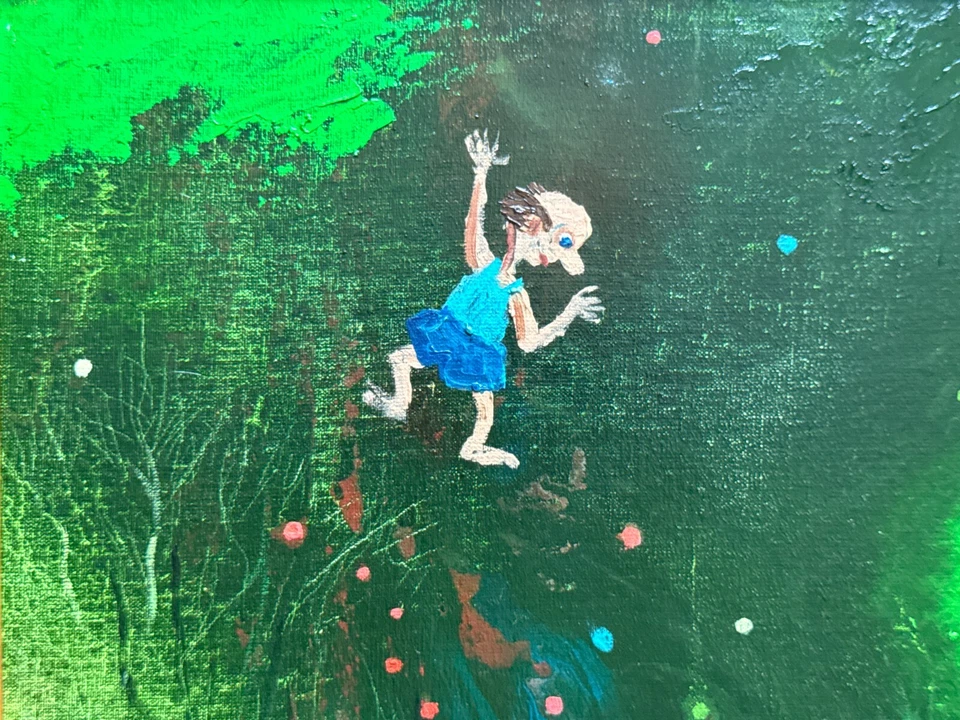 Сюрреалистическая картина маслом сад украинский художник холст в рамке оригинальное искусство - Изображение 4 из 4