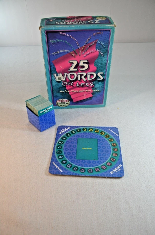 25 Words or Less Board Game Winning Moves Missing Sand Timer and Directions - Image 2 of 4