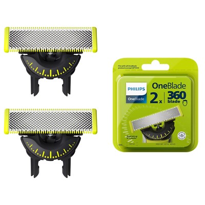 Philips Norelco Oneblade 360 2-REPLACEMENT BLADES HYBRID ELECTRIC TRIMMER SHAVER