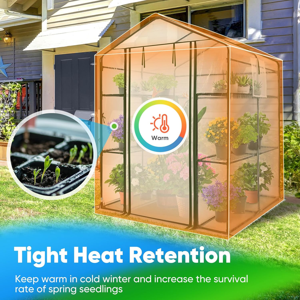 Quictent Greenhouse for Outdoors, Mini WalkIn Portable Flower Garden