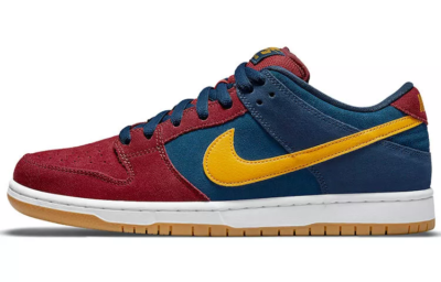 Nike SB Dunk Low Barcelona Red Wine Navy DJ0606-400 Men display picture 3