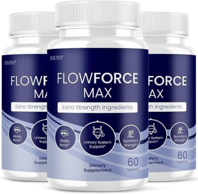 #ad Flow Force Max Prostate Support amp; Vitality Boost Supplement 180 Capsule Pack 3 $38.95