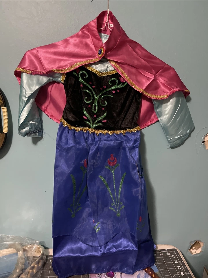 2TB Disfraz Anna Vestir Tiempo de Juego Disfraz Frozen Halloween Talla 2T (100) Foto 2 de 4