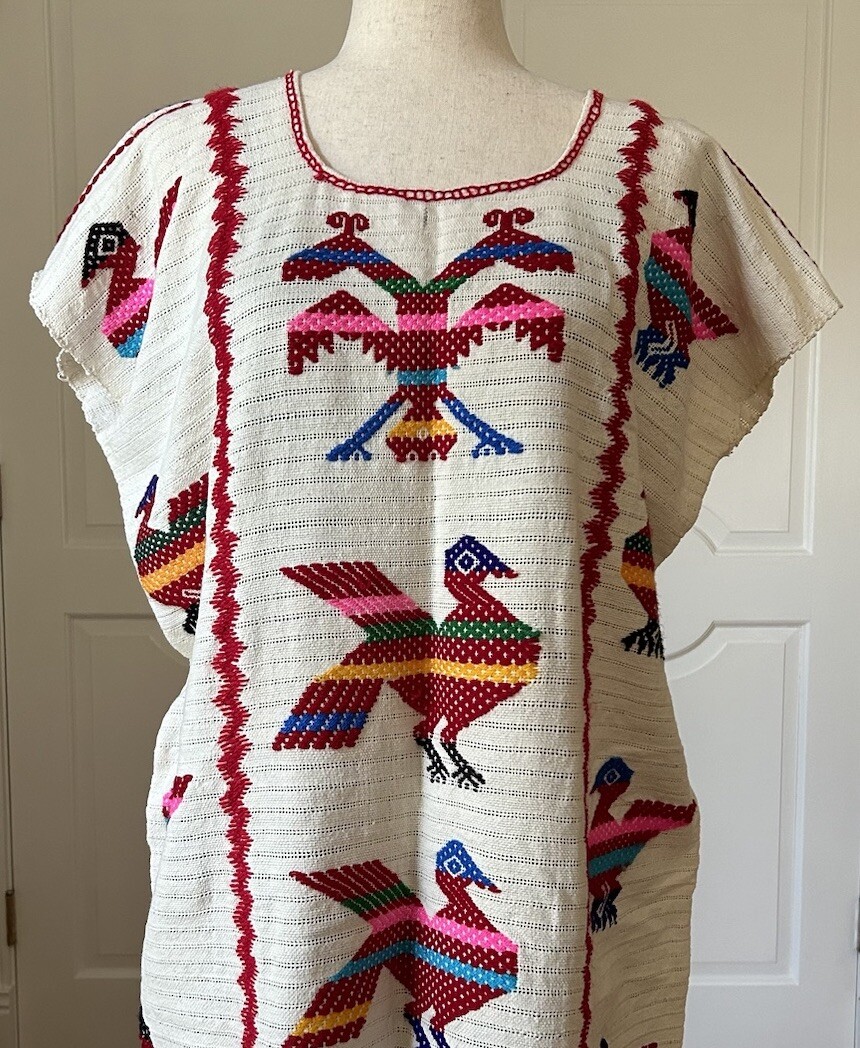 Bordado Blusa Tehuana Embroidery Huipil Tehuana Bordado A Mano One