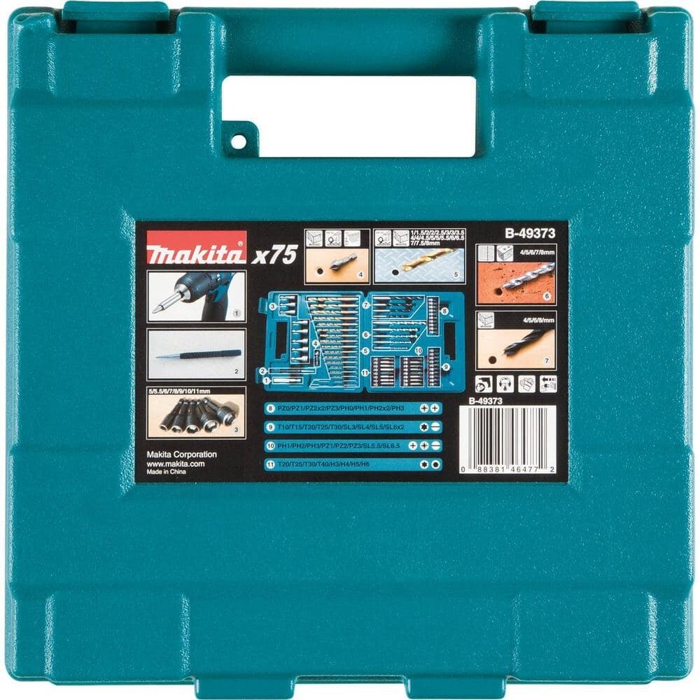 Makita Metric Drill & Screw Bit Set 75Pc