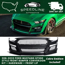 Fits 2018-2023 Ford Mustang GT500 Style Front Bumper Conversion Replacement