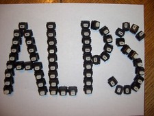 ALPS KEYSWITCHES: SKCM WHITE "CLICKY" LOT-OF-FIVE SWITCHES  9.50   5.75 S/H
