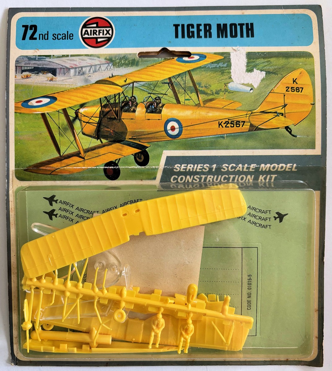 AIRFIX 1/72 de HAVILLAND DH.82 TIGER MOTH BIPLANE TRAINER KIT