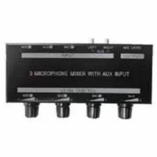 4 CHANNEL PASSIVE MINI MICROPHONE MIXER WITH AUX INPUT
