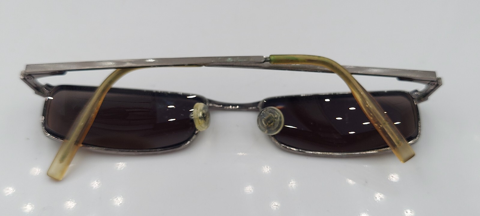 Morel IMO15 Gray Rectangular Metal Sunglasses FRA… - image 6