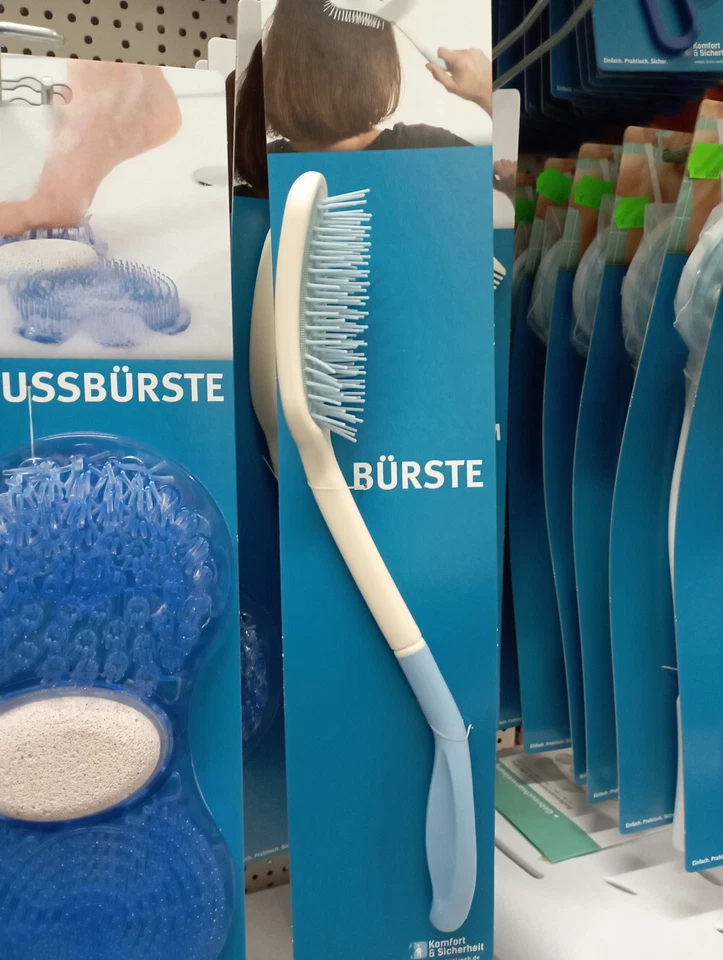 HSI Haarbürste mit extra langer Reichweite Senioren mit langem Griff