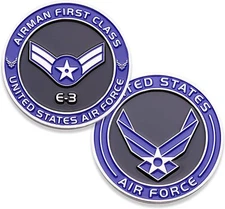 Air Force Airman First Class E3 Challenge Coin